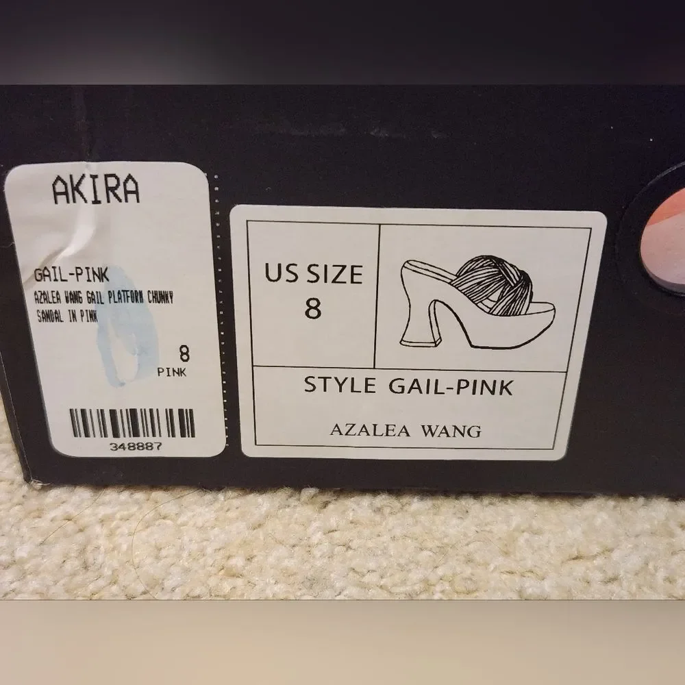AZALEA WANG Gail Platform Chunky Sandal In Candy Sprinkle Pink [8W]
